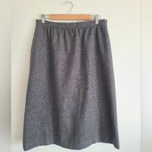 Vintage Wool A-line Skirt Fully Lined With Pockets Modest
